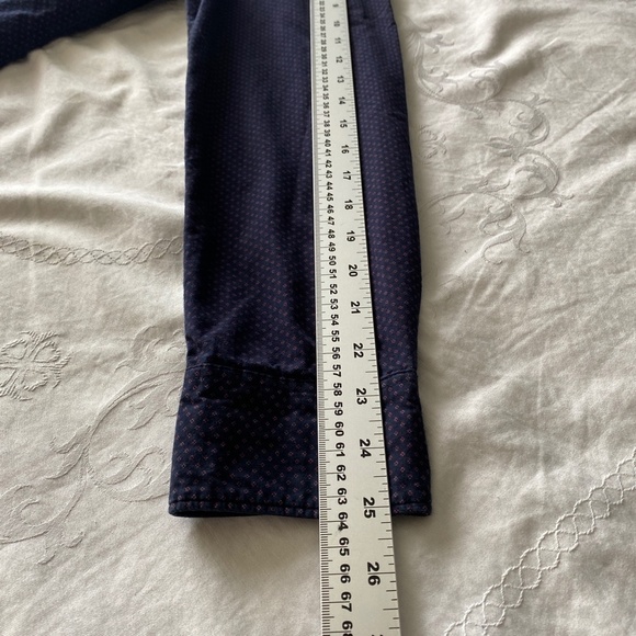 Denim & Flower Men's Purple Allover Micro Houndstooth LS Button Shirt Medium - Picture 11 of 14